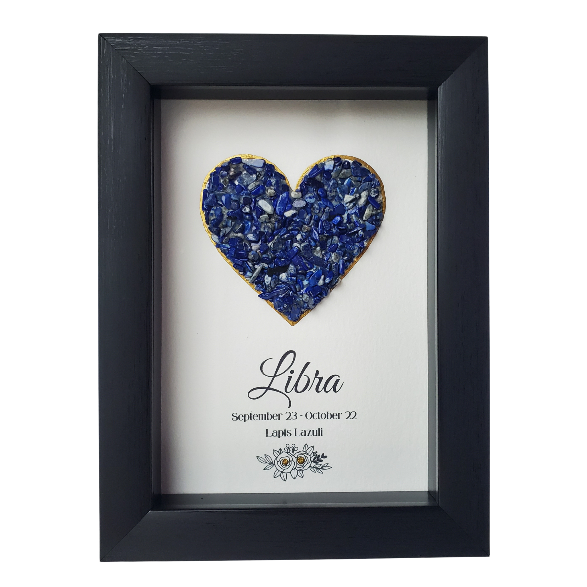 Libra Lapis Lazuli Shadowbox Art