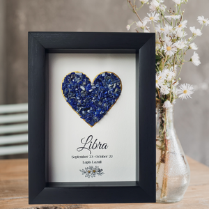 Libra Lapis Lazuli Shadowbox Art