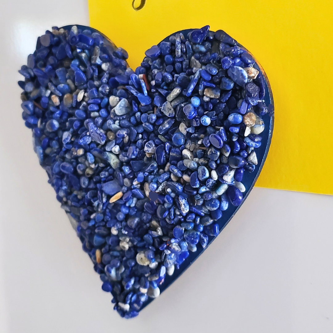 Heart Lapis Lazuli Magnet — Strength & Wisdom