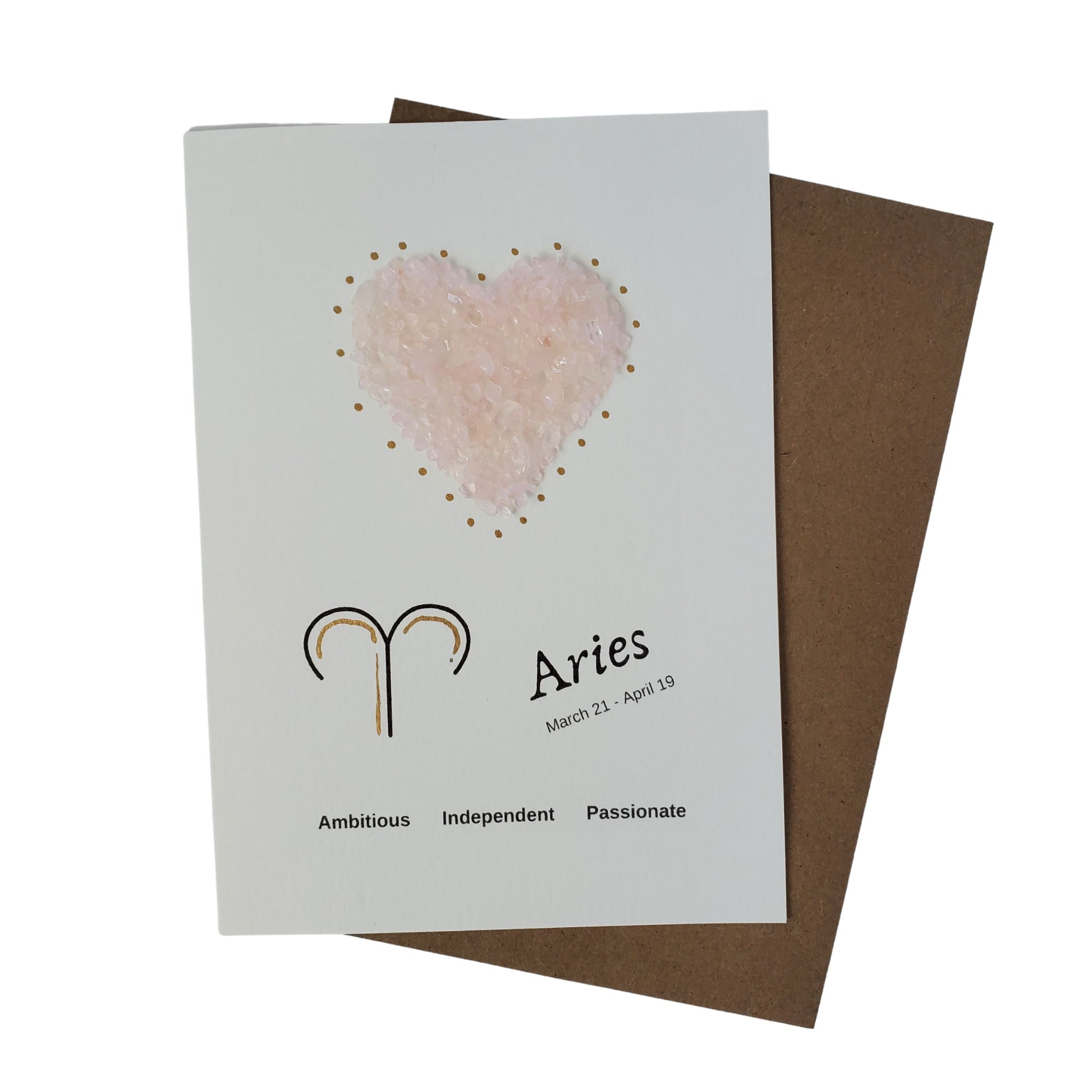 Aries Rose Quartz Greeting Card