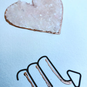 Scorpio Rose Quartz Greeting Card