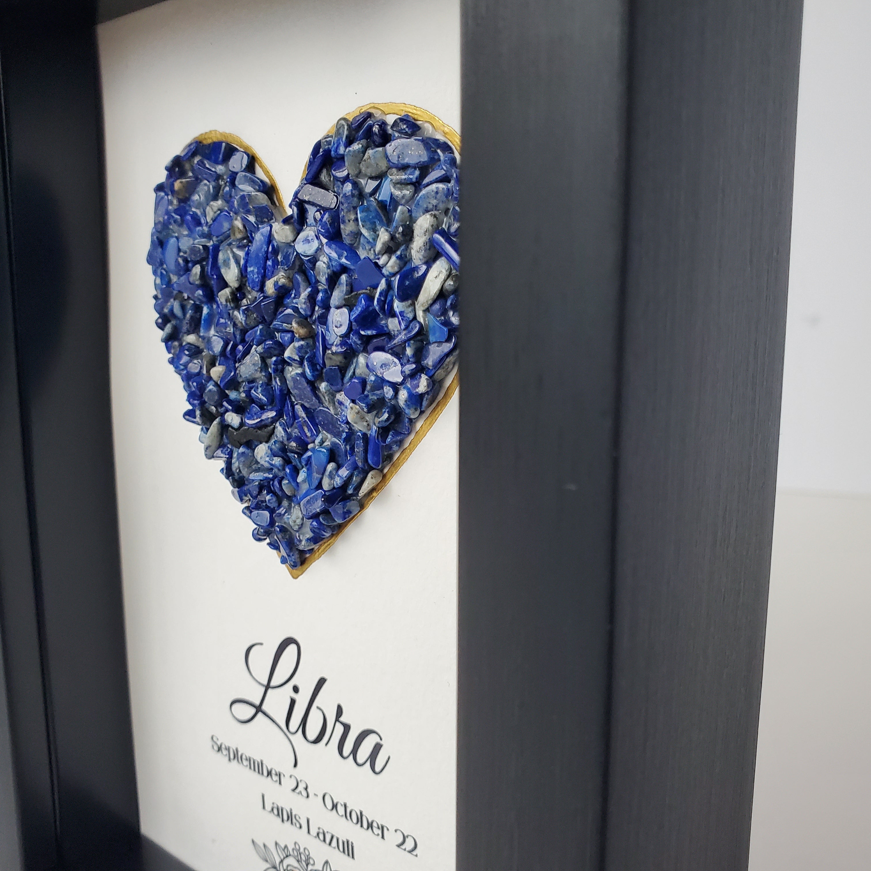 Libra Lapis Lazuli Shadowbox Art