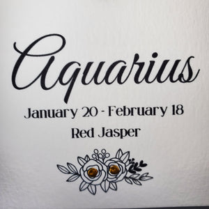 Aquarius Red Jasper Shadowbox Art