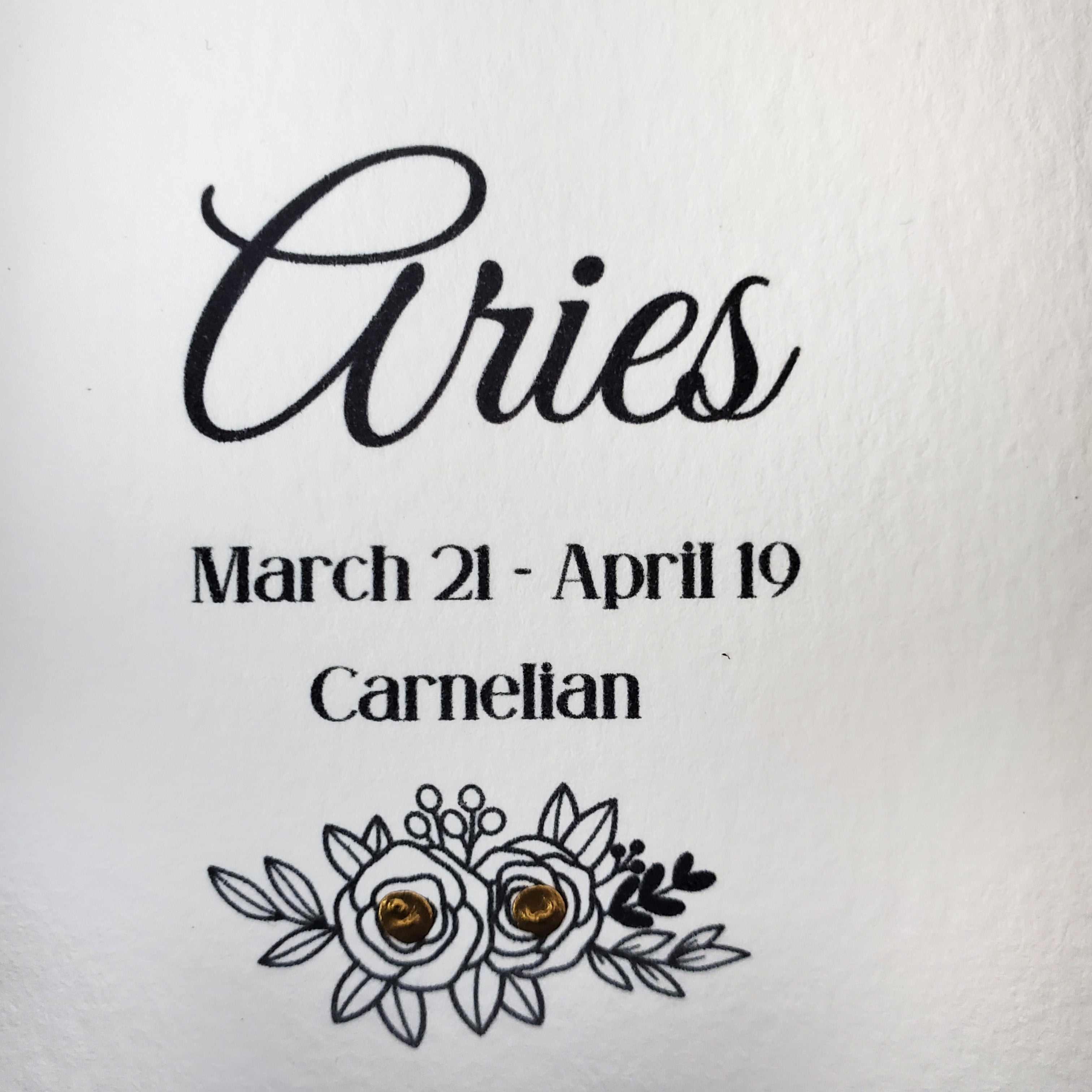 Aries Carnelian Shadowbox Art