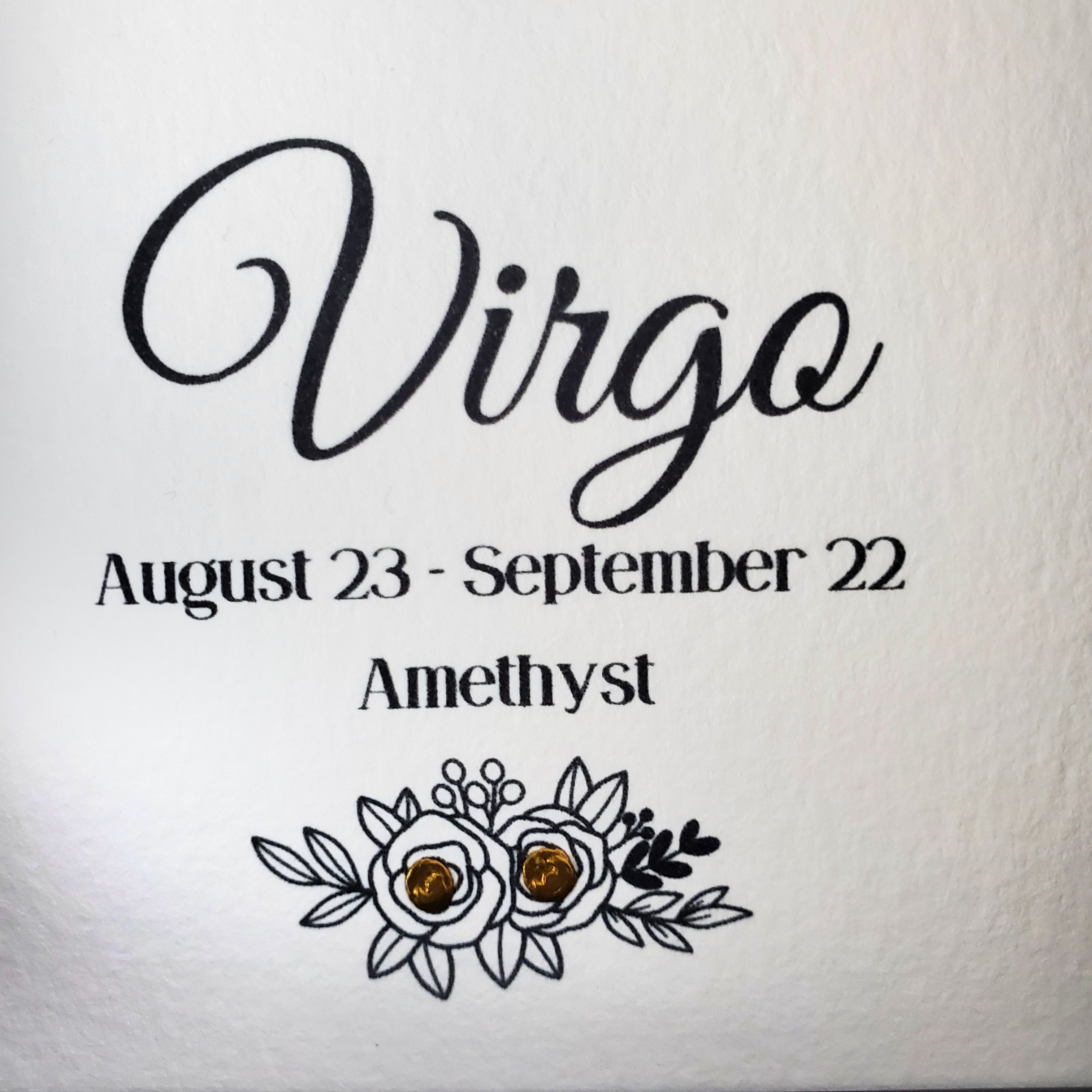 Virgo Amethyst Shadowbox Art