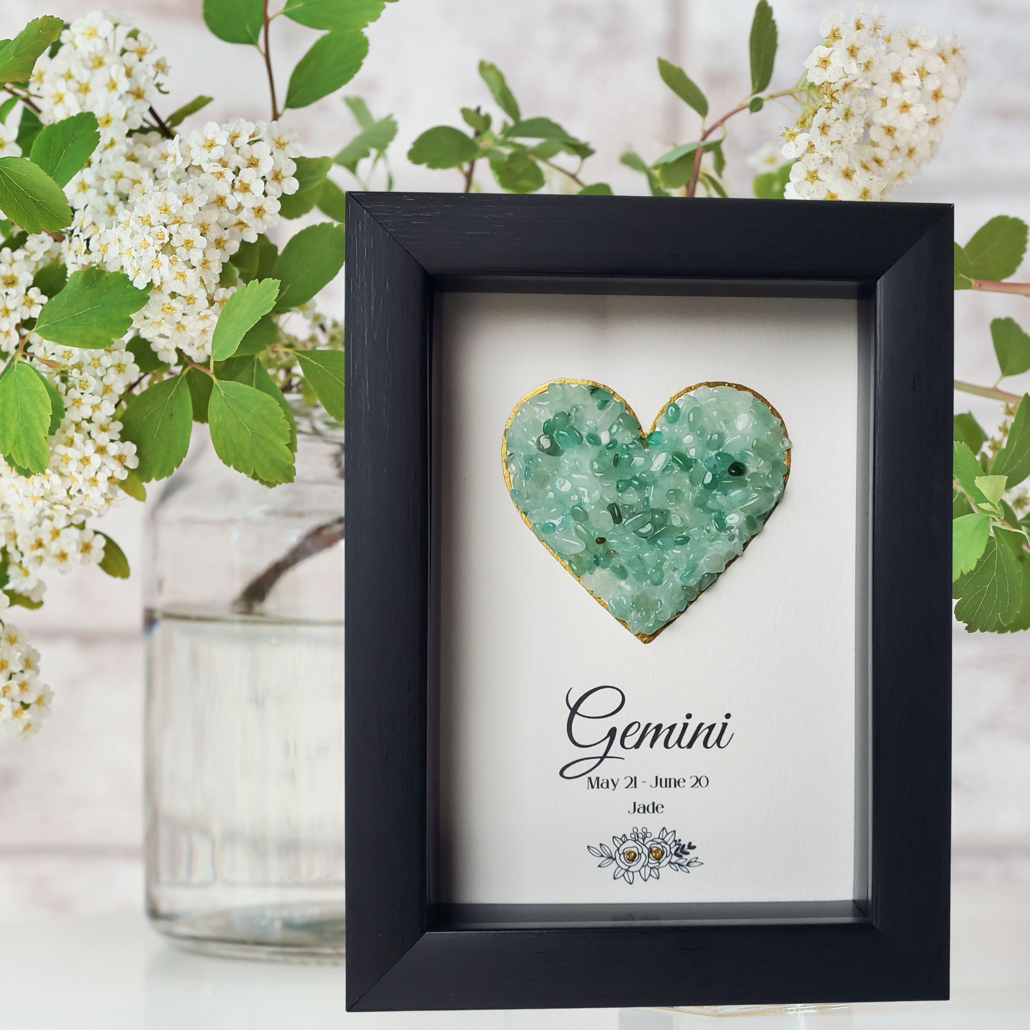 Gemini Jade Shadowbox Art