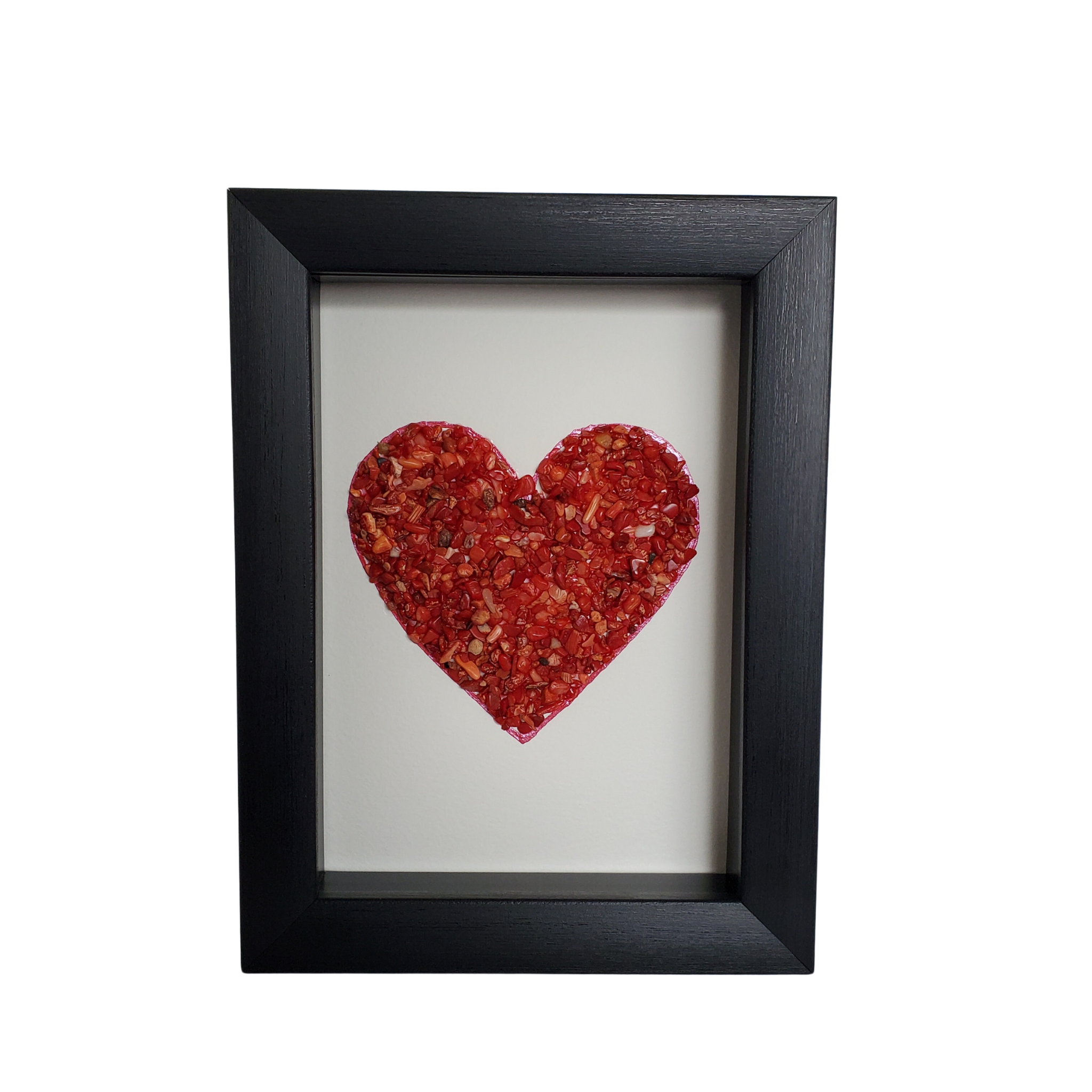 Heart Red Coral Shadowbox