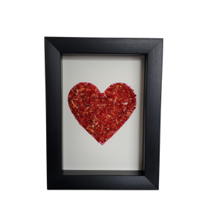 Heart Red Coral Shadowbox Art