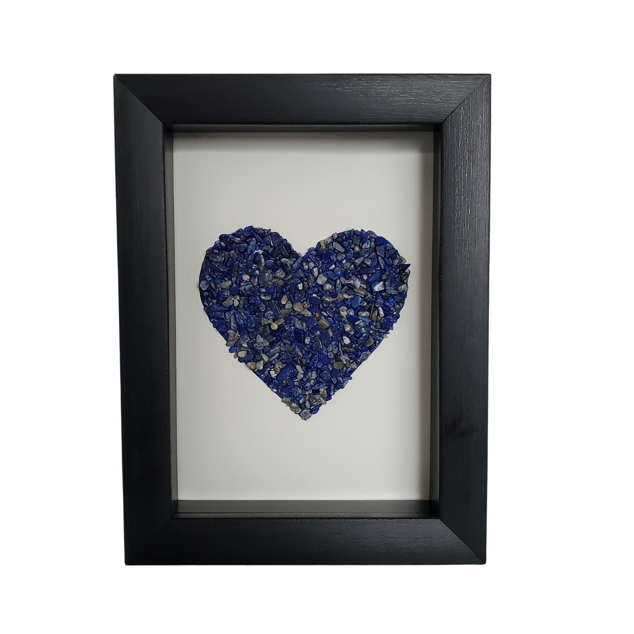 Heart Lapis Lazuli Shadowbox Art