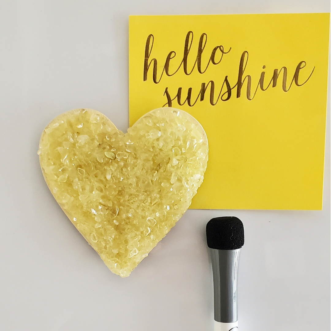 Heart Citrine Magnet— Abundance & Success