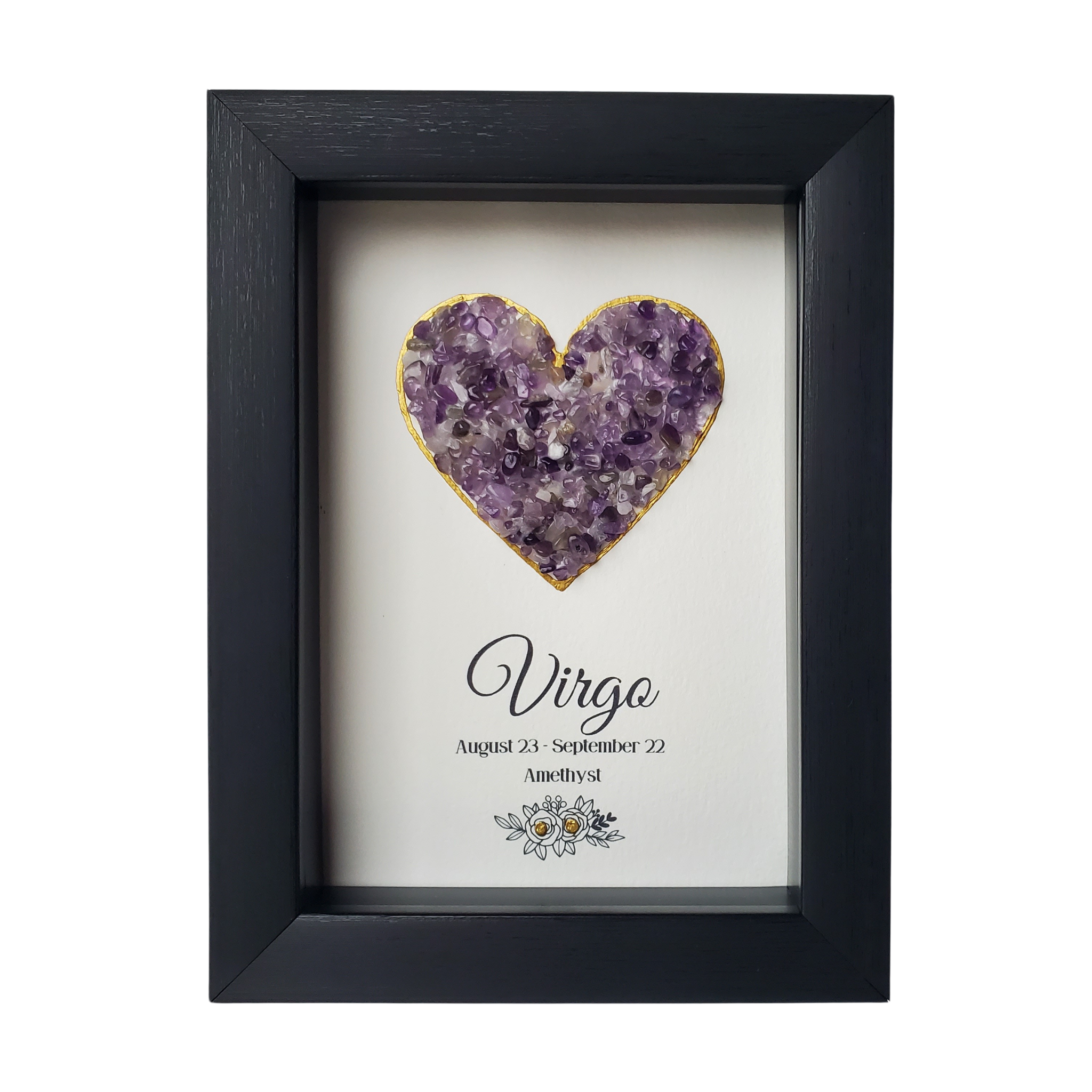 Virgo Amethyst Shadowbox Art