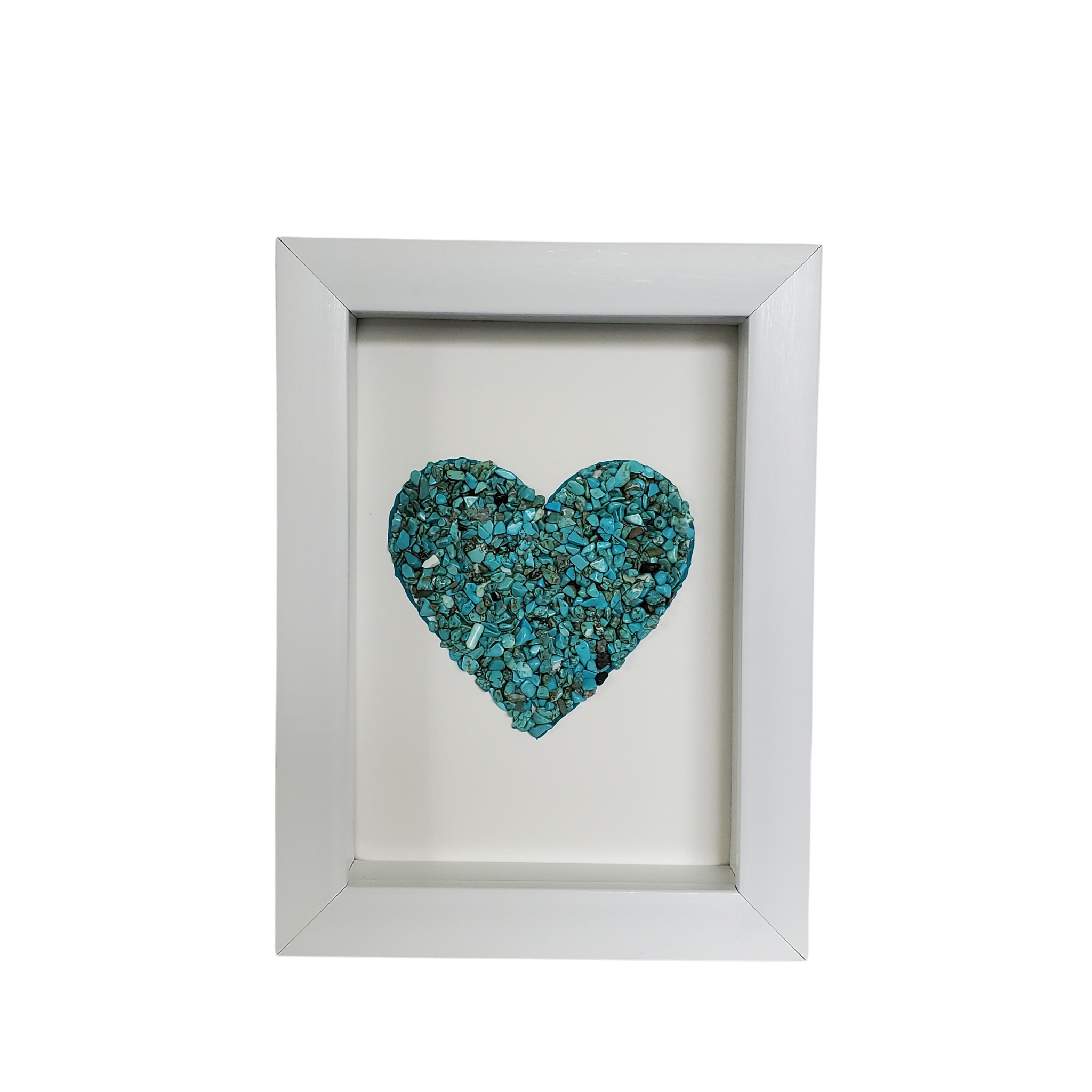 Heart Turquoise Shadowbox Art