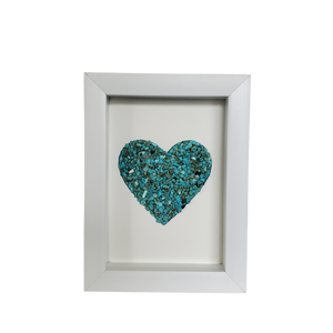 Heart Turquoise Shadowbox Art
