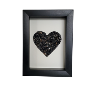 Heart Black Tourmaline Shadowbox Art