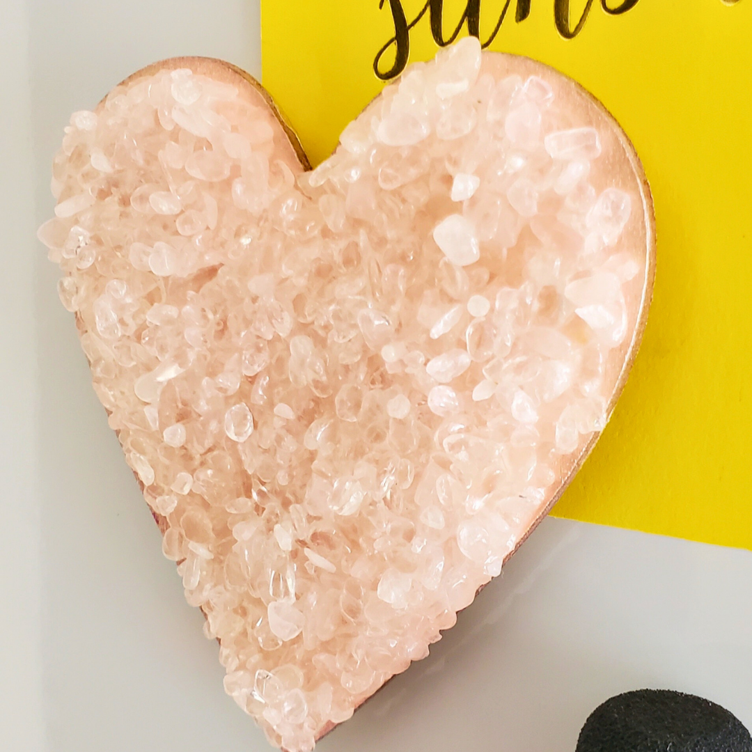 Rose Quartz Heart Magnet — Love & Harmony