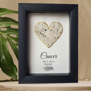 Cancer Moonstone Shadowbox Art