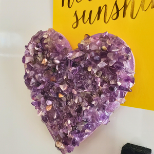 Heart Amethyst Magnet— Tranquility & Protection