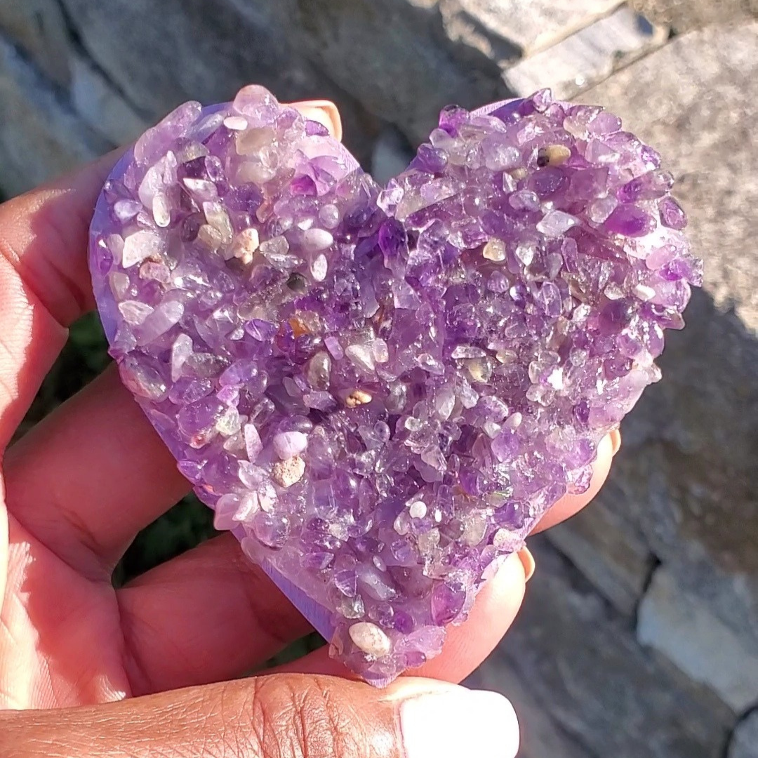 Heart Amethyst Magnet— Tranquility & Protection