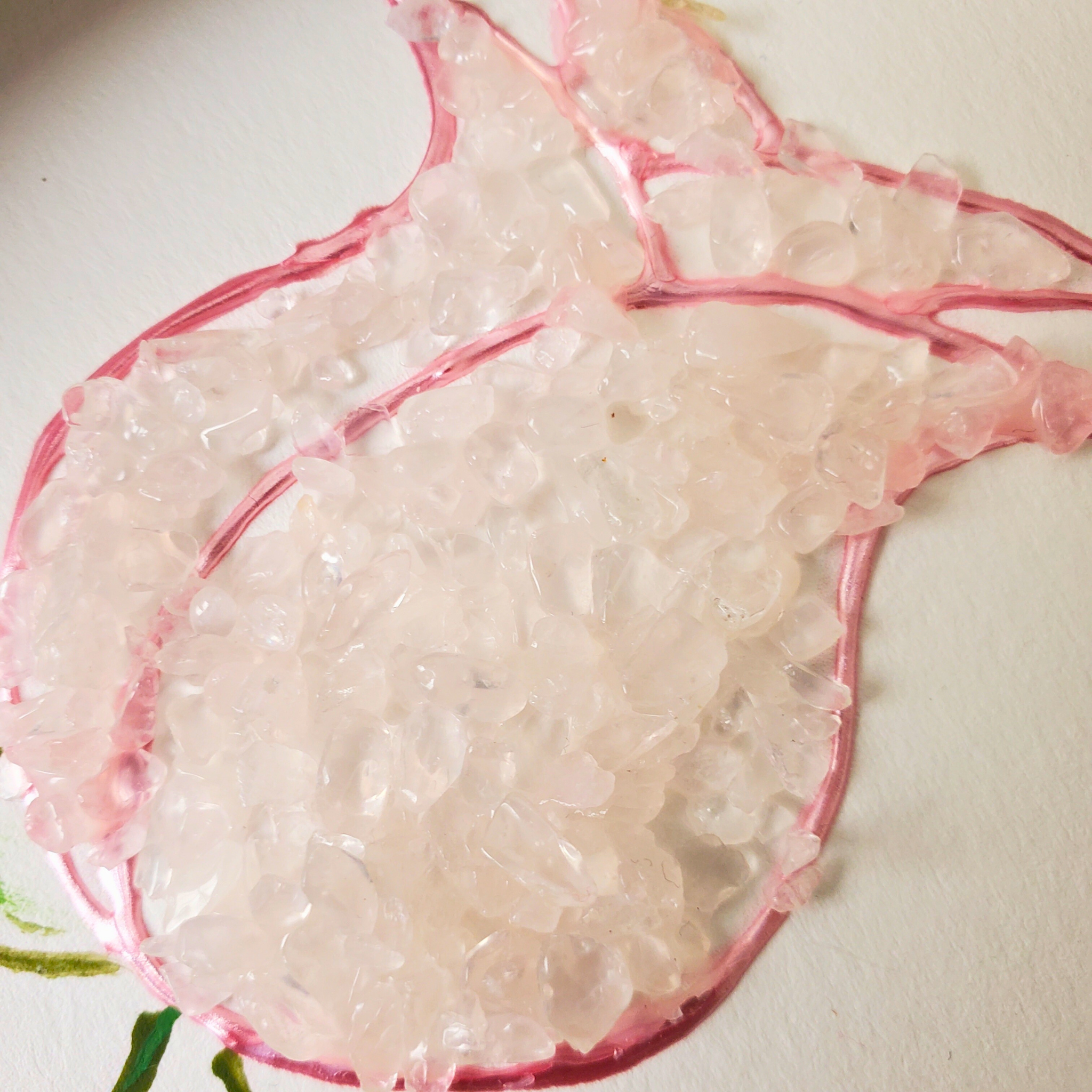Rose Quartz Rose Card with Keepsake Frame — Love & Harmony