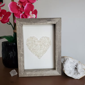 Heart Clear Quartz Shadowbox Art