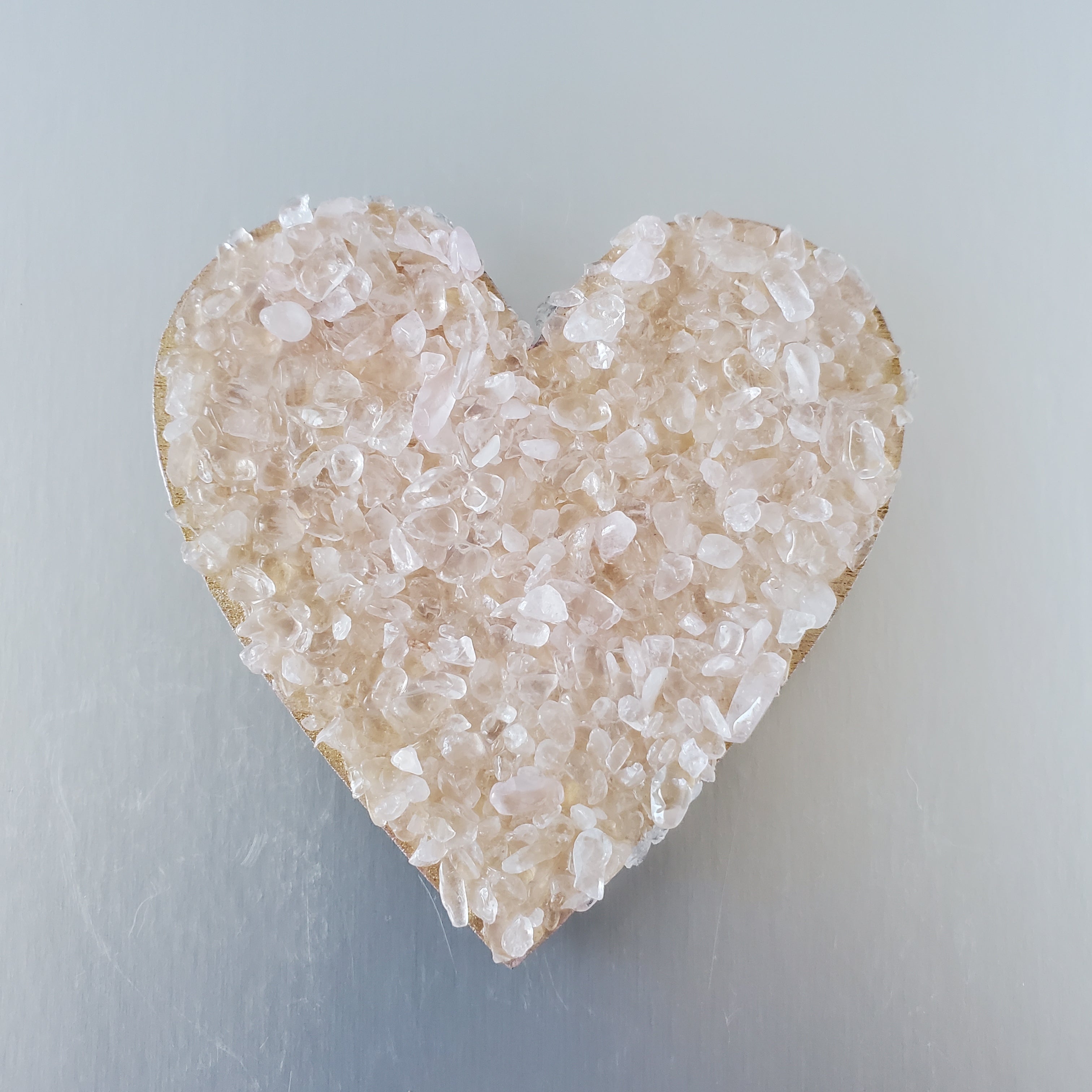 Rose Quartz Heart Magnet